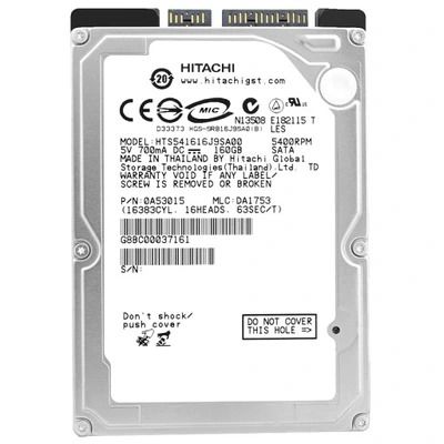 0A53015 Hitachi Travelstar 5K160 160GB 5400RPM SATA 1.5Gb/s 8MB Cache 2.5-inch Hard Drive