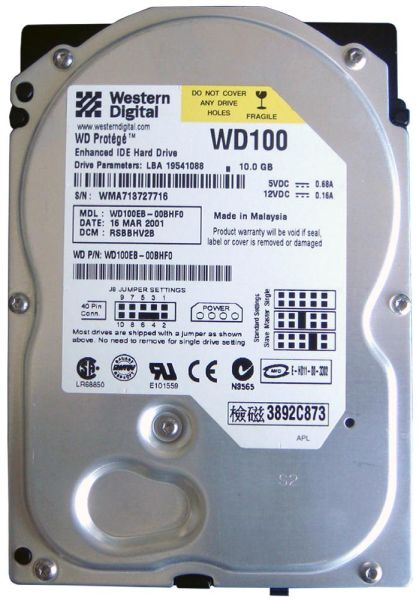 WD100EB-00BHF0 Western Digital 10GB 5400RPM 3.5-inch Hard Drive