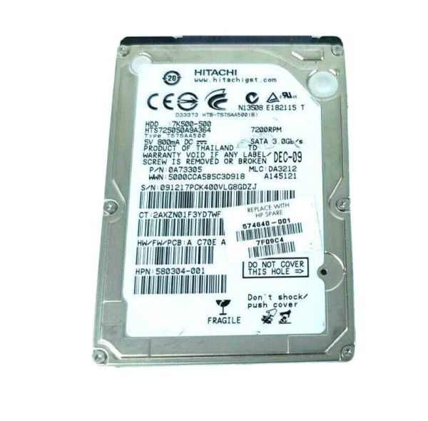 0A73305 Hitachi Travelstar 7K500 500GB 7200RPM SATA 3Gb/s 16MB Cache 2.5-inch Hard Drive