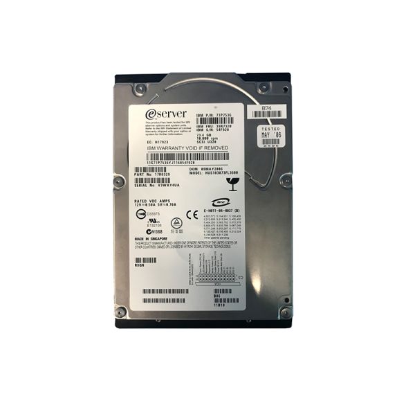 17R6329 IBM 73.4GB 10000RPM Ultra-320 SCSI Slim Line 3.5-inch Hard Disk Drive