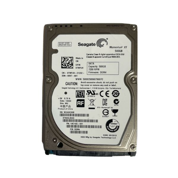 1AC15G-031 Seagate 500GB 7200RPM SATA 6Gb/s 2.5-inch Hard Drive