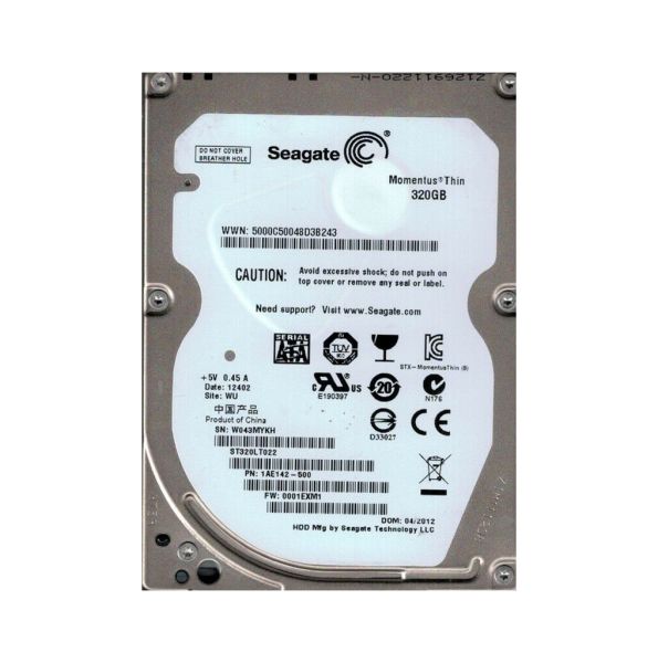 1AE142-881 Seagate 320GB 5400RPM SATA 3Gb/s 2.5-inch Hard Drive