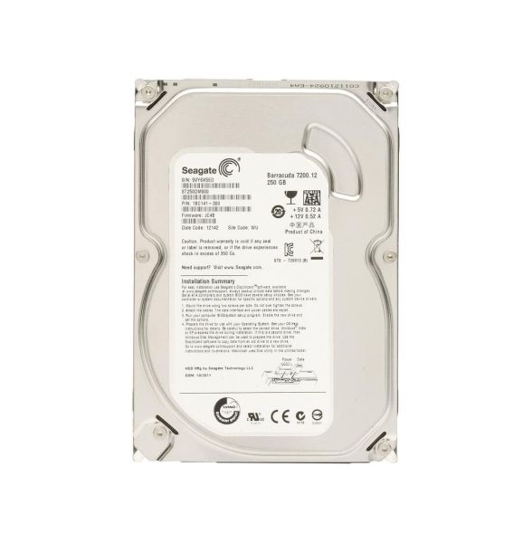 1BC141-300 Seagate BarraCuda 7200.14 250GB 7200RPM SATA 6Gb/s 16MB Cache 3.5-inch Hard Drive