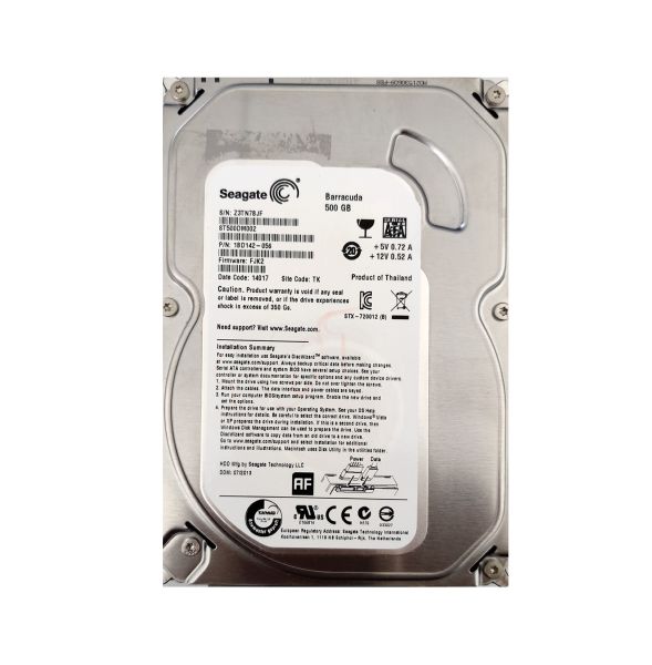 1BD142-056 Seagate 500GB 7200RPM SATA 6Gb/s 3.5-inch Hard Drive