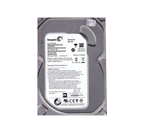 1BD142-302 Seagate BarraCuda 7200.12 500GB 7200RPM SATA 6Gb/s 16MB Cache 3.5-inch Hard Drive