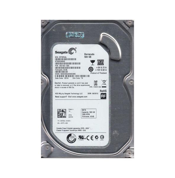 1BD142-500 Seagate 500GB 7200RPM SATA 6Gb/s LFF 3.5-inch Hard Drive