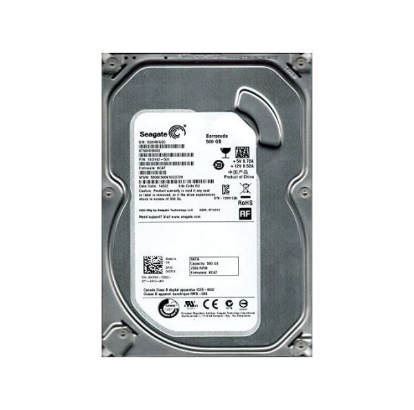 1BD142-501 Seagate BarraCuda 7200.12 500GB 7200RPM SATA 6Gb/s 16MB Cache 3.5-inch Hard Drive
