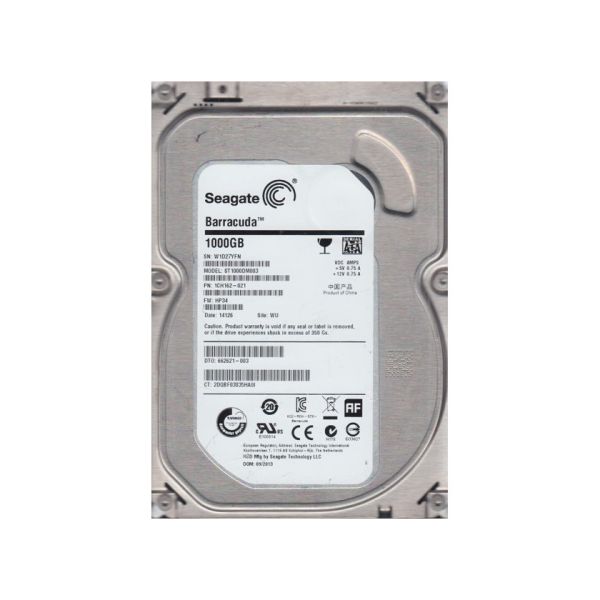 1CH162-021 Seagate 1TB 7200RPM SATA LFF 3.5-inch Hard Drive