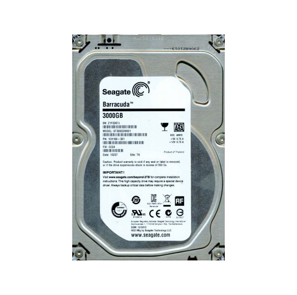 1CH166-301 Seagate 3TB 7200RPM SATA 6Gb/s 3.5-inch Hard Drive