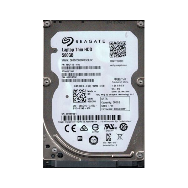 1DG142-030 Seagate 500GB 5400RPM SATA 3Gb/s 2.5-inch Hard Drive