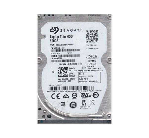 1DG142-033 Seagate 500GB 5400RPM SATA 3Gb/s 2.5-inch Hard Drive