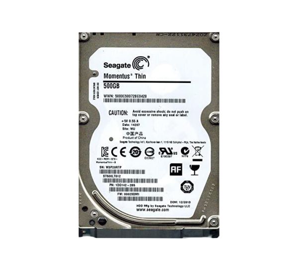 1DG142-285 Seagate Momentus Thin 500GB 5400RPM SATA 3Gb/s 16MB Cache 2.5-inch Hard Drive