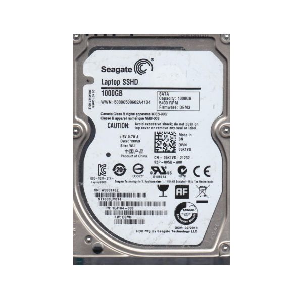 1EJ164-033 Seagate 1TB 5400RPM SATA 6Gb/s 2.5-inch Hard Drive