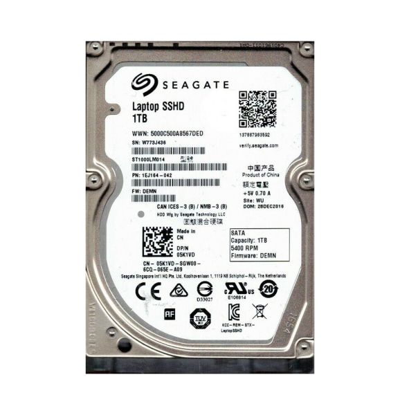 1EJ164-042 Seagate 1TB 5400RPM SATA 6Gb/s 2.5-inch Hard Drive