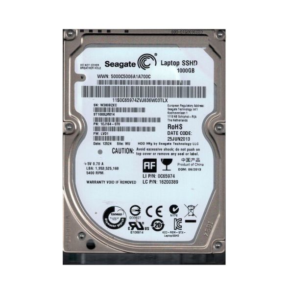 1EJ164-070 Seagate 1TB 5400RPM SATA 6Gb/s 2.5-inch Hard Drive