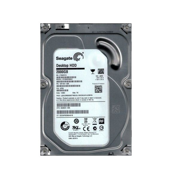 1ER164-020 Seagate 2TB 7200RPM SATA 6Gb/s 3.5-inch Hard Drive