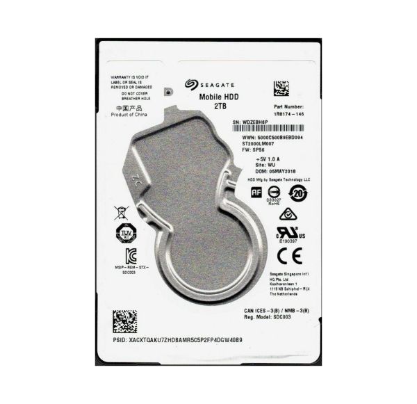1R8174-146 Seagate 2TB 5400RPM SATA 6Gb/s 2.5-inch Hard Drive
