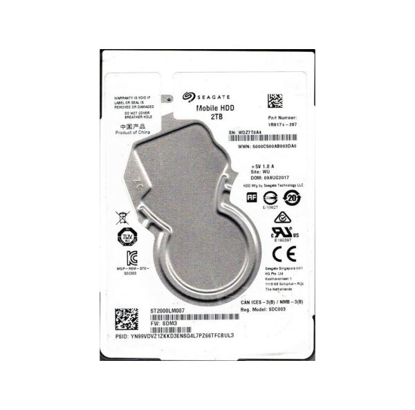 1R8174-287 Seagate 2TB 5400RPM SATA 6Gb/s 2.5-inch Hard Drive
