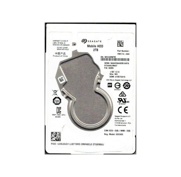 1R8174-500 Seagate 2TB 5400RPM SATA 6Gb/s 2.5-inch Hard Drive