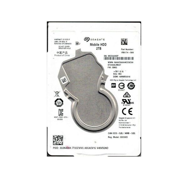 1R8174-566 Seagate 2TB 5400RPM SATA 6Gb/s 2.5-inch Hard Drive