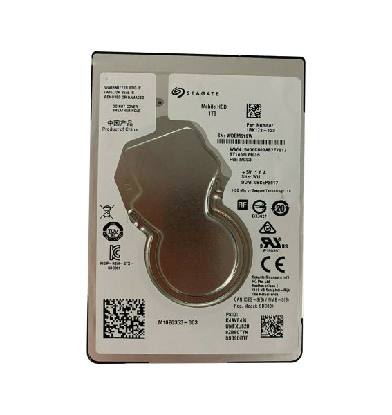 1RK172-123 Seagate 1TB 5400RPM SATA 6Gb/s 2.5-inch Hard Drive