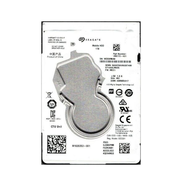 1RK172-921 Seagate 1TB 5400RPM SATA 6Gb/s 2.5-inch Hard Drive