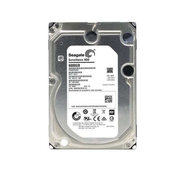 1SH17Z-500 Seagate Surveillance HDD 6TB 7200RPM 3.5-inch SATA 6Gb/s 128MB Cache Hard Drive