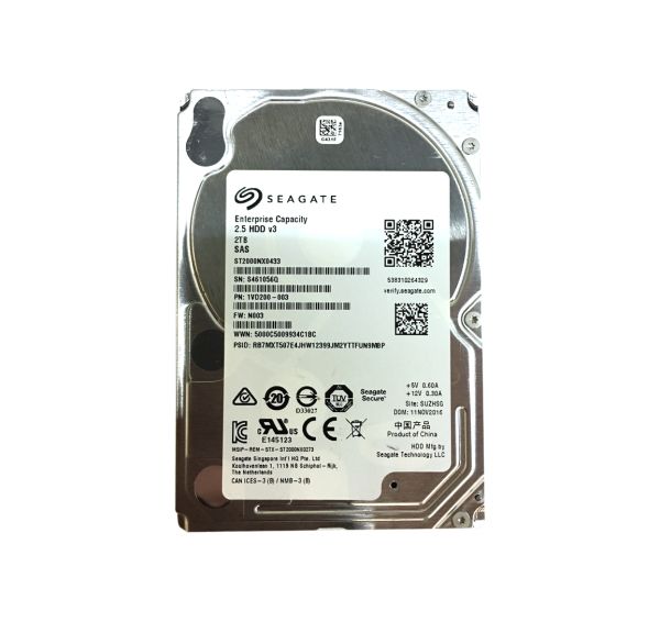 1VD200-003 Seagate Capacity 2TB 7200RPM SAS 12Gb/s 128MB Cache 512n 2.5-inch Enterprise Hard Drive