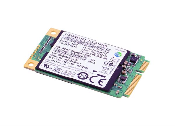 45N8172 Lenovo 64GB mSATA 3.0Gb/s PCI-e SFF Solid State Drive by Samsung