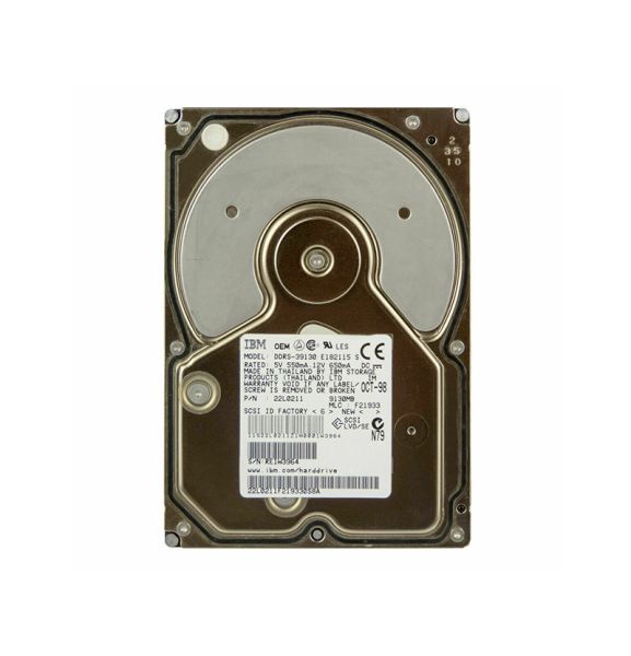 22L0211 IBM Ultrastar 9ES 9.1GB 7200RPM Ultra Wide SCSI 68-Pin 512KB Cache 3.5-inch Hard Drive