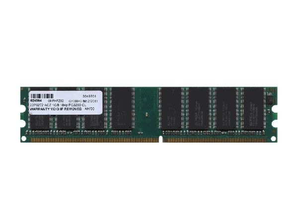 22P9272 Lenovo 1GB DDR-400MHz PC3200 non-ECC Unbuffered CL3 184-Pin DIMM Memory Module