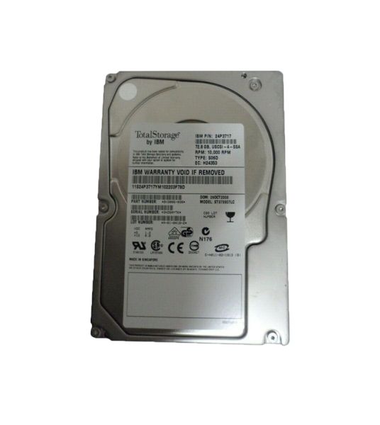 24P3717 IBM 72GB 10000RPM Ultra-320 SCSI 80-Pin 8MB Cache 3.5-inch Hard Drive