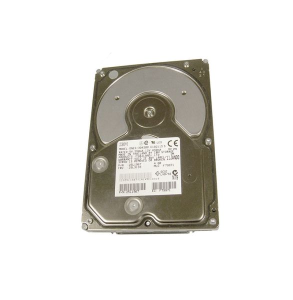 25L1967 IBM 4GB 7200RPM SCSI 80-Pin Hard Drive