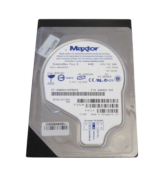 294932-005 HP 40GB 7200RPM Ultra IDE / ATA-133 3.5-inch Hard Drive