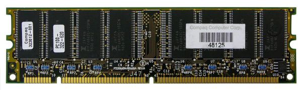 323012-001 HP 64MB 100MHz PC100 ECC Unbuffered CL2 168-Pin DIMM 3.3V Memory Module