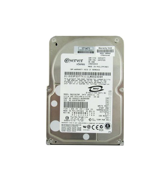 33P3377 IBM 36.4GB 15000RPM Ultra-320 SCSI 68-Pin Hard Disk Drive