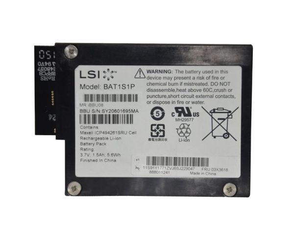 03X3618 Lenovo 3.7V DC 1500MAH Li-Ion RAID 700 Battery