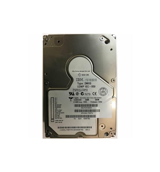 34L7397 IBM 36GB 10000RPM Ultra2 Wide SCSI Hot-Pluggable 80-Pin 3.5-inch Hard Drive
