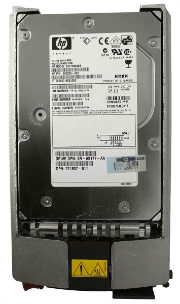 360209-002 HP 18.2GB 15000RPM Ultra-320 SCSI Hot-Pluggable LVD 80-Pin 3.5-inch Hard Drive