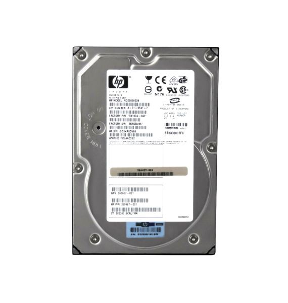 365607-001 HP 250GB 10000RPM Fibre Channel 2GB/s Hot-Pluggable 3.5-inch Hard Drive