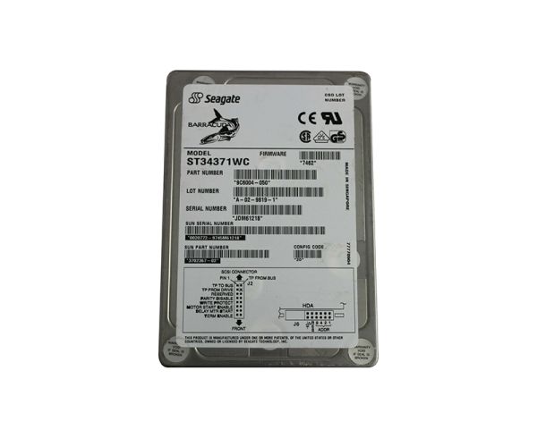 370-2367 Sun 4.3GB 7200RPM Ultra Wide SCSI Single Ended 80-Pin 512KB Cache 3.5-inch Internal Hard Drive