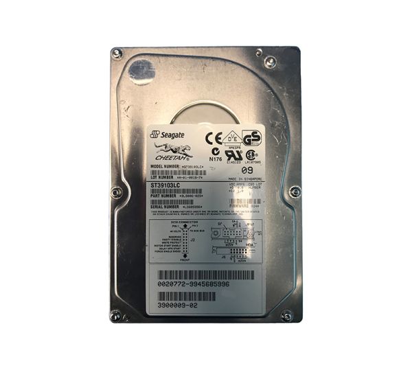390-0009 Sun 9.1GB 10000RPM Ultra2 Wide SCSI 80-Pin LVD Hot-Pluggable 4MB Cache 3.5-inch Internal Hard Drive