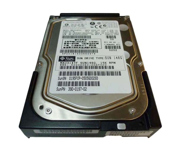 390-0197 Sun 146GB 15000RPM Fibre Channel 2GB/s Hot-Pluggable Dual Port 3.5-inch Hard Drive