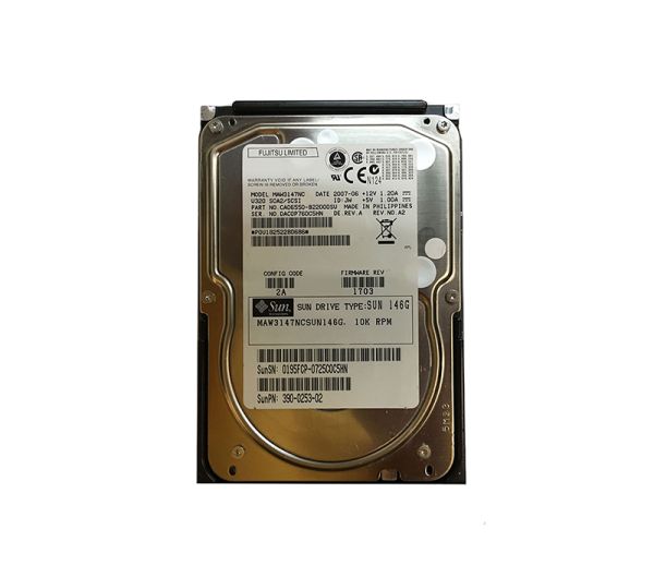 390-0253 Sun 146GB 10000RPM Ultra-320 SCSI LVD Hot-Pluggable 80-Pin 3.5-inch Hard Drive