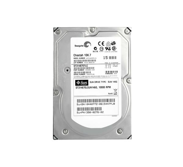 390-0276 Sun 146GB 10000RPM Ultra-320 SCSI LVD Hot-Pluggable 80-Pin 3.5-inch Hard Drive