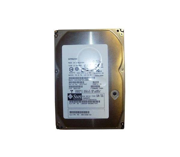 390-0360-01 Sun 73GB 15000RPM Ultra-320 SCSI LVD Hot-Pluggable 80-Pin 3.5-inch Hard Drive