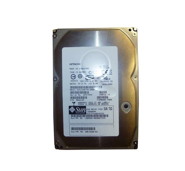 390-0360-02 Sun 73GB 15000RPM Ultra-320 SCSI LVD Hot-Pluggable 80-Pin 3.5-inch Hard Drive