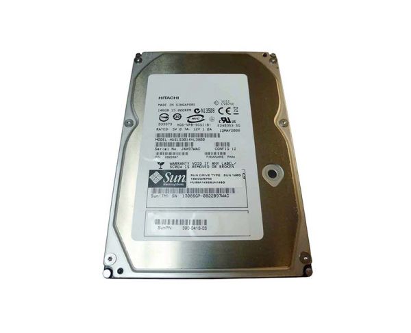 390-0418-02 Sun 146GB 15000RPM Ultra-320 SCSI LVD Hot-Pluggable 80-Pin 3.5-inch Hard Drive