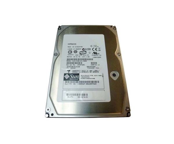 390-0418 Sun 146GB 15000RPM Ultra-320 SCSI LVD Hot-Pluggable 80-Pin 3.5-inch Hard Drive