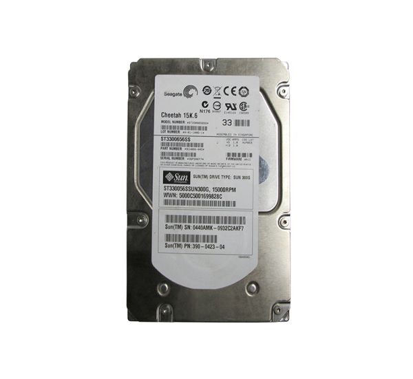 390-0423 Sun 300GB 15000RPM SAS 3GB/s Hot-Pluggable 16MB Cache 3.5-inch Hard Drive